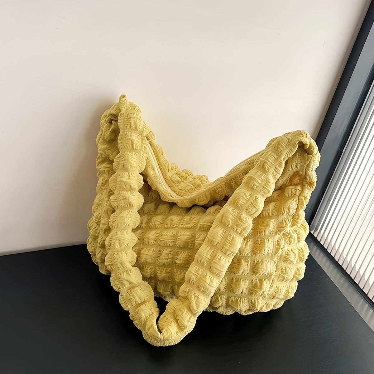 Women’s Polyester Pleated Shoulder Bag - Lightweight Stylish Everyday Handbag