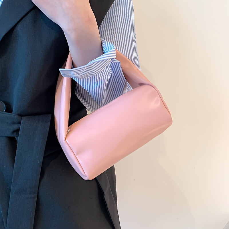 Soft Faux Leather Small Square Handbag - Compact Stylish Everyday Bag