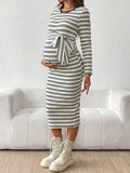 Jersey Maternity Dress - Long Sleeve Pregnancy Wear