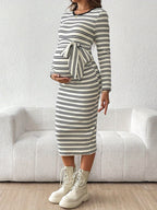 Jersey Maternity Dress - Long Sleeve Pregnancy Wear