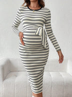 Jersey Maternity Dress - Long Sleeve Pregnancy Wear