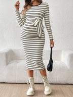 Jersey Maternity Dress - Long Sleeve Pregnancy Wear
