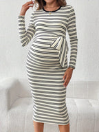 Jersey Maternity Dress - Long Sleeve Pregnancy Wear