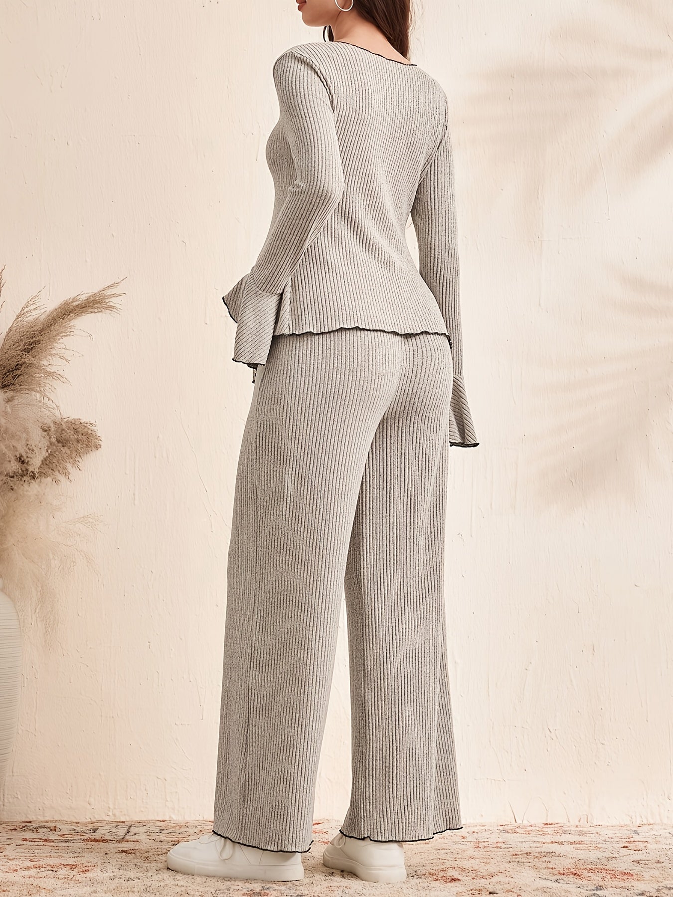 Cotton Maternity Two Piece Set - Bow Detail