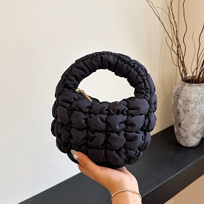 Women’s Down Quilted Handbag - Lightweight Padded Stylish Everyday Bag