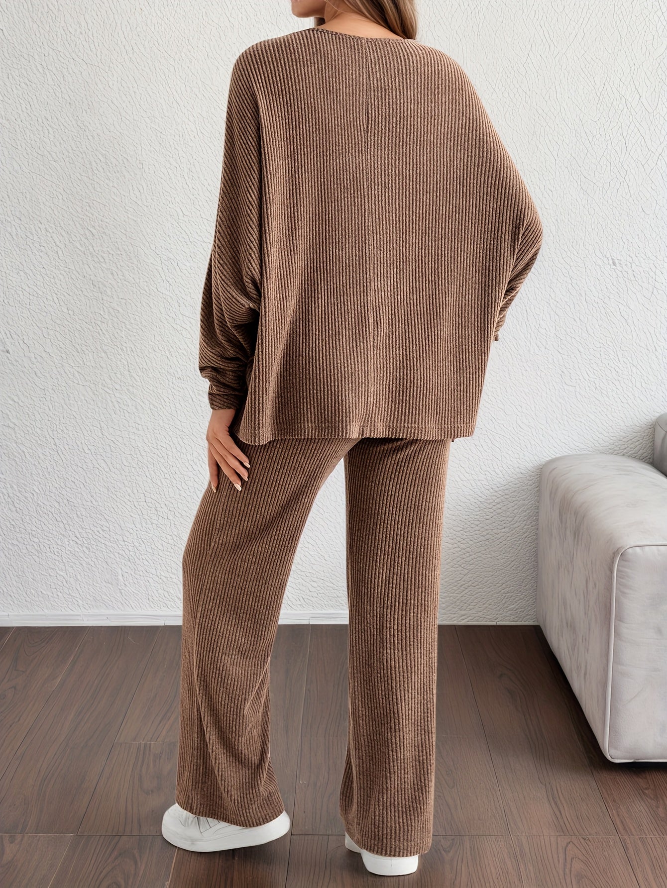 Women's Cotton Maternity Set - Long-Sleeve Top & Trousers