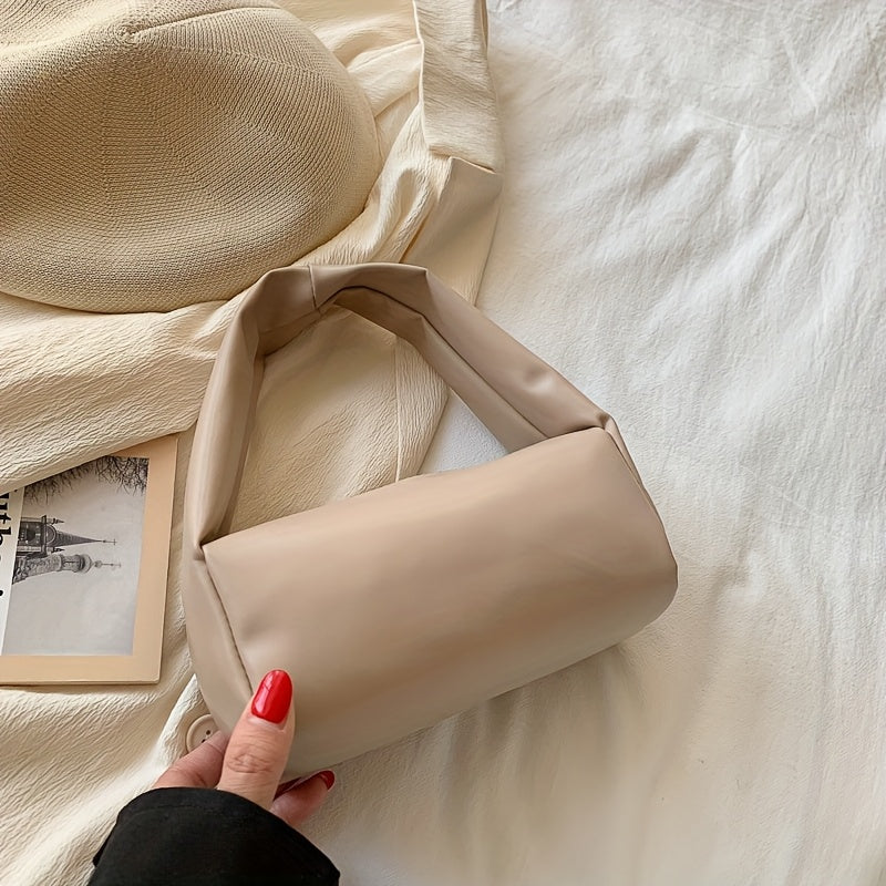 Soft Faux Leather Small Square Handbag - Compact Stylish Everyday Bag