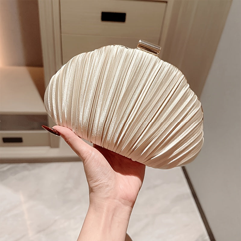 Women’s Shell Evening Clutch Bag - Elegant Party Wedding Handbag