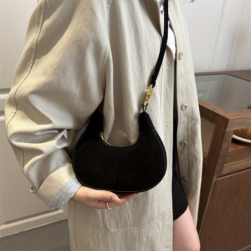 Women’s Soft Matte Fabric Shoulder Bag – Vintage Style Handbag