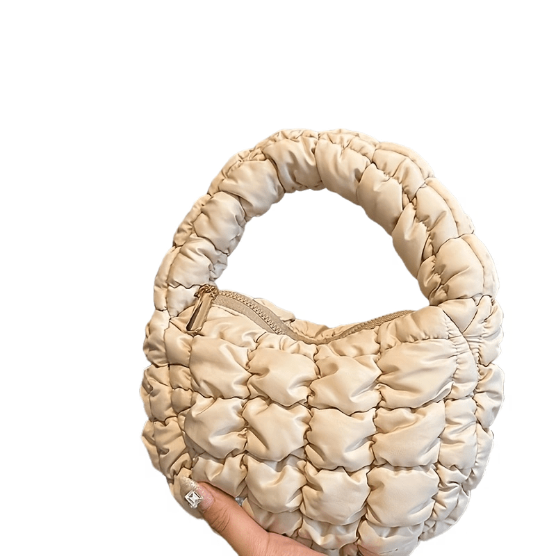 Women’s Down Quilted Handbag - Lightweight Padded Stylish Everyday Bag