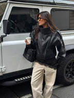 Faux Leather Jacket for Women - Autumn Winter Fashion