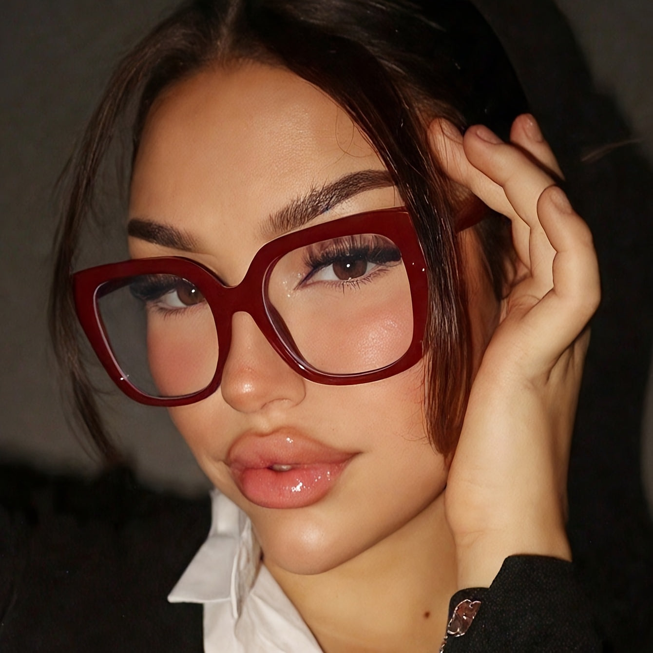 Cat Eye Rectangular Glasses Unisex - Vintage Fashion Lightweight Eyewear