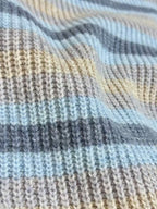 Blue Gradient Striped Dress - Mid Length