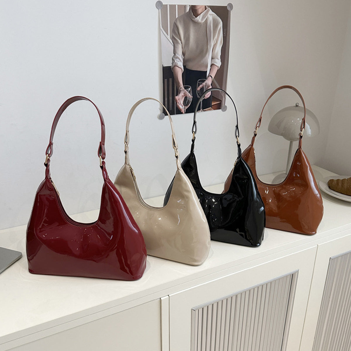 PU Crossbody Bag - Lightweight Stylish Everyday Shoulder Purse