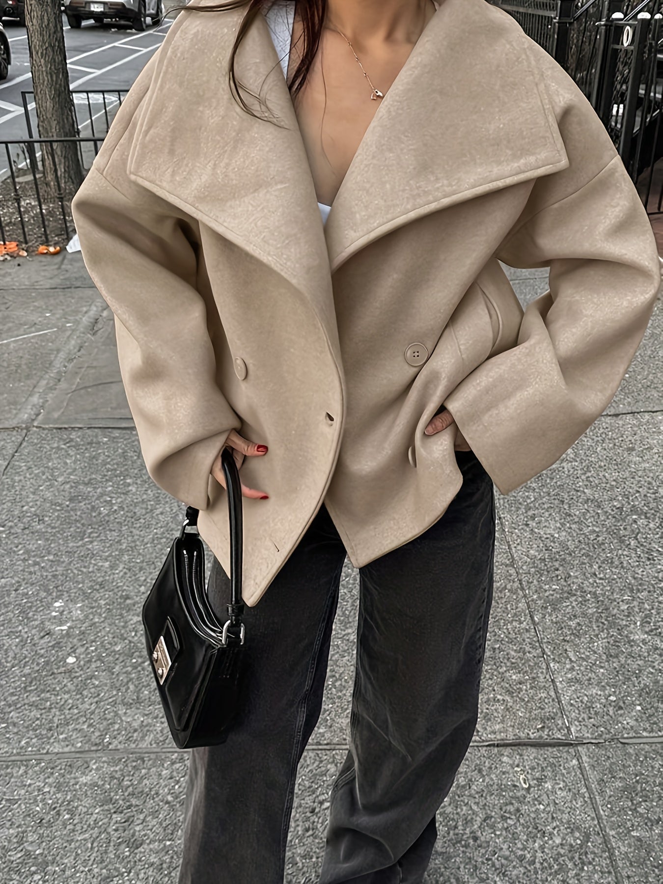 Women’s Fleece Blend Commuter Coat - Warm Lightweight Everyday Outerwear