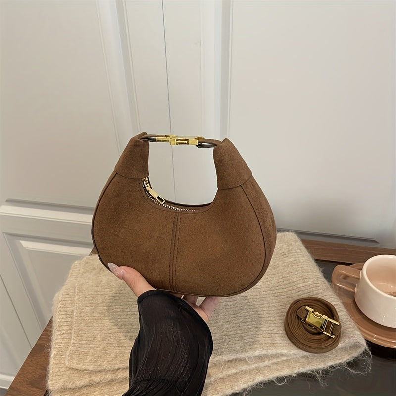 Women’s Soft Matte Fabric Shoulder Bag – Vintage Style Handbag