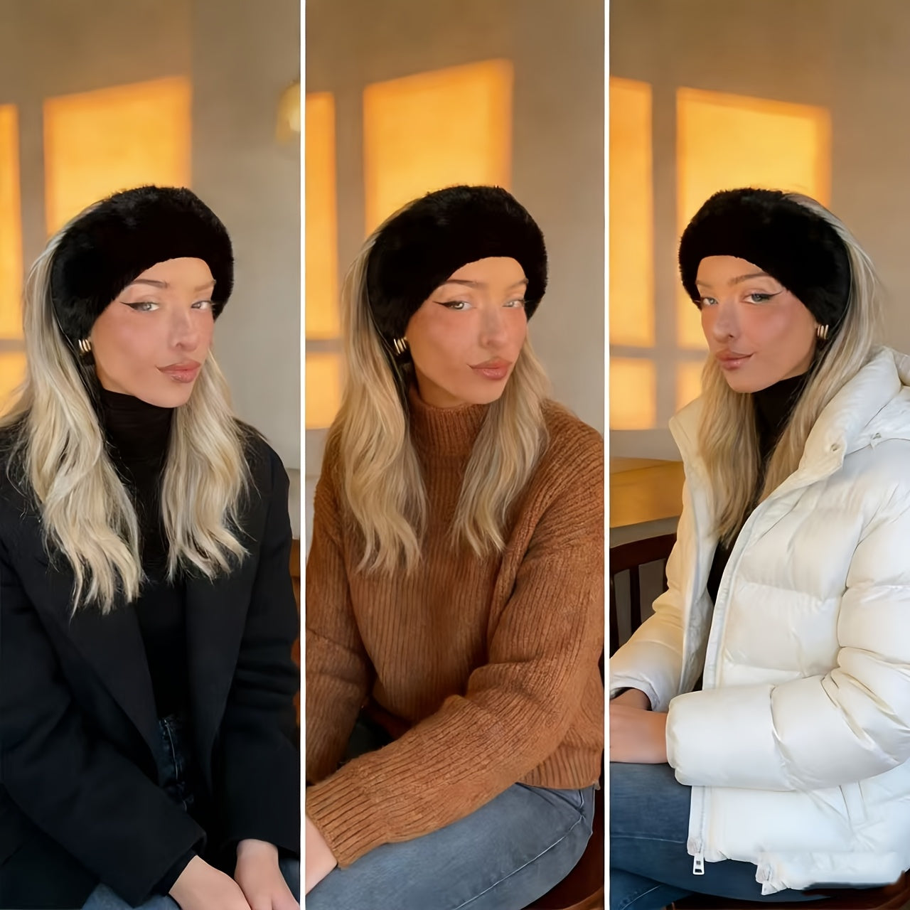 Women’s Plush Winter Headbands - Warm Soft Ear Protection Accessory