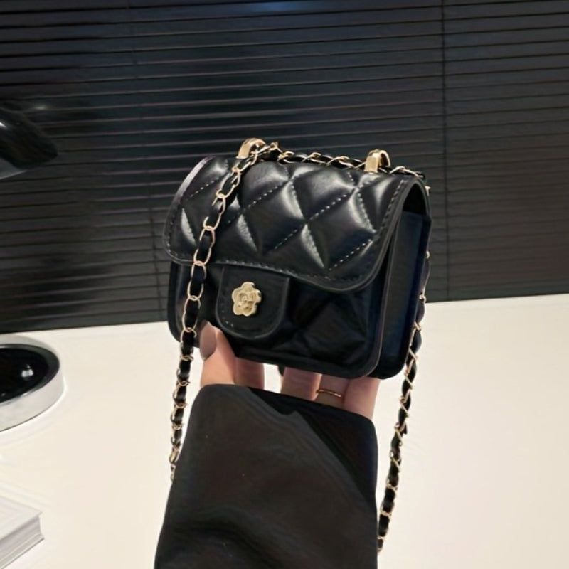 Women’s Diamond Crossbody Bag - Adjustable Strap Stylish Everyday Handbag