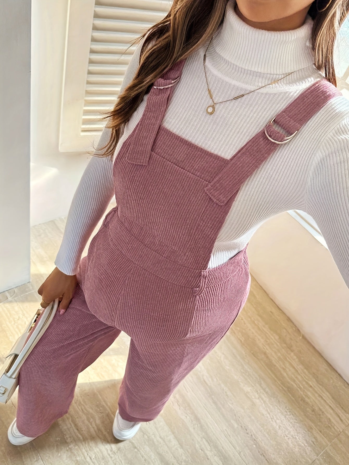 Corduroy Maternity Overalls - Adjustable Straps