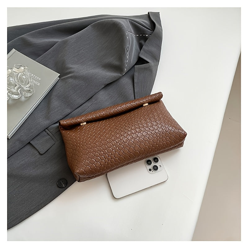 Women’s Leather Clutch Bag - Elegant Slim Evening Handbag