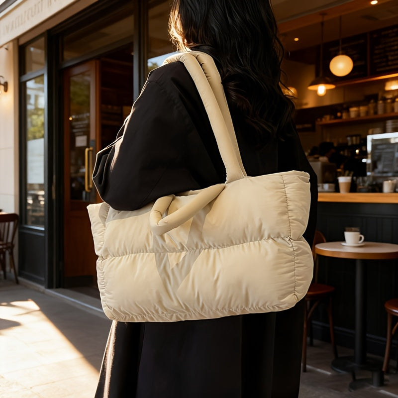 Women’s Padded Tote Bag – Large Capacity Handbag for Work, School & Travel