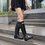 Black Leather Chelsea Boots - Chunky Sole