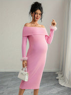 Plush Maternity Nursing Dress - Wrap Style