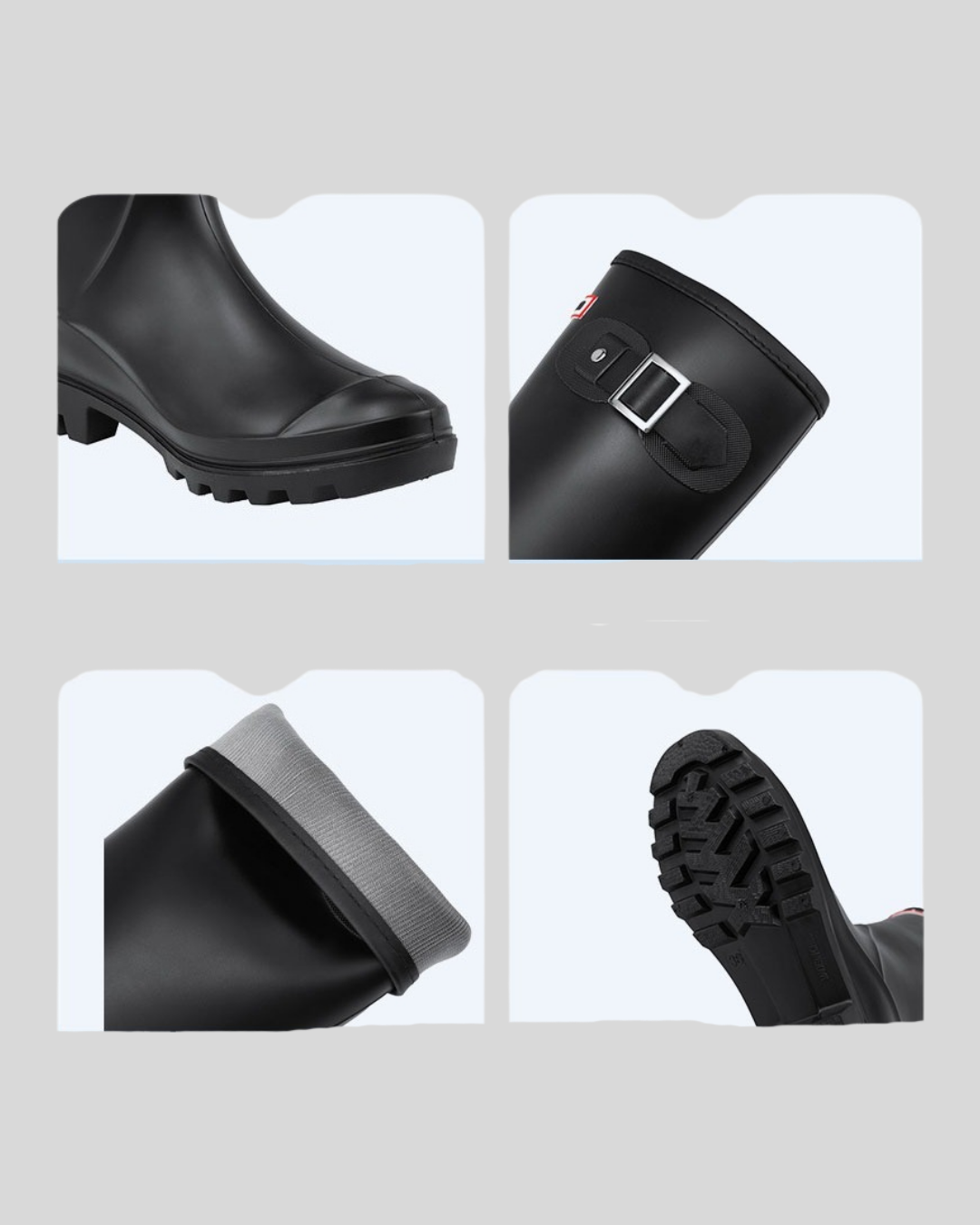 Black Leather Chelsea Boots - Chunky Sole