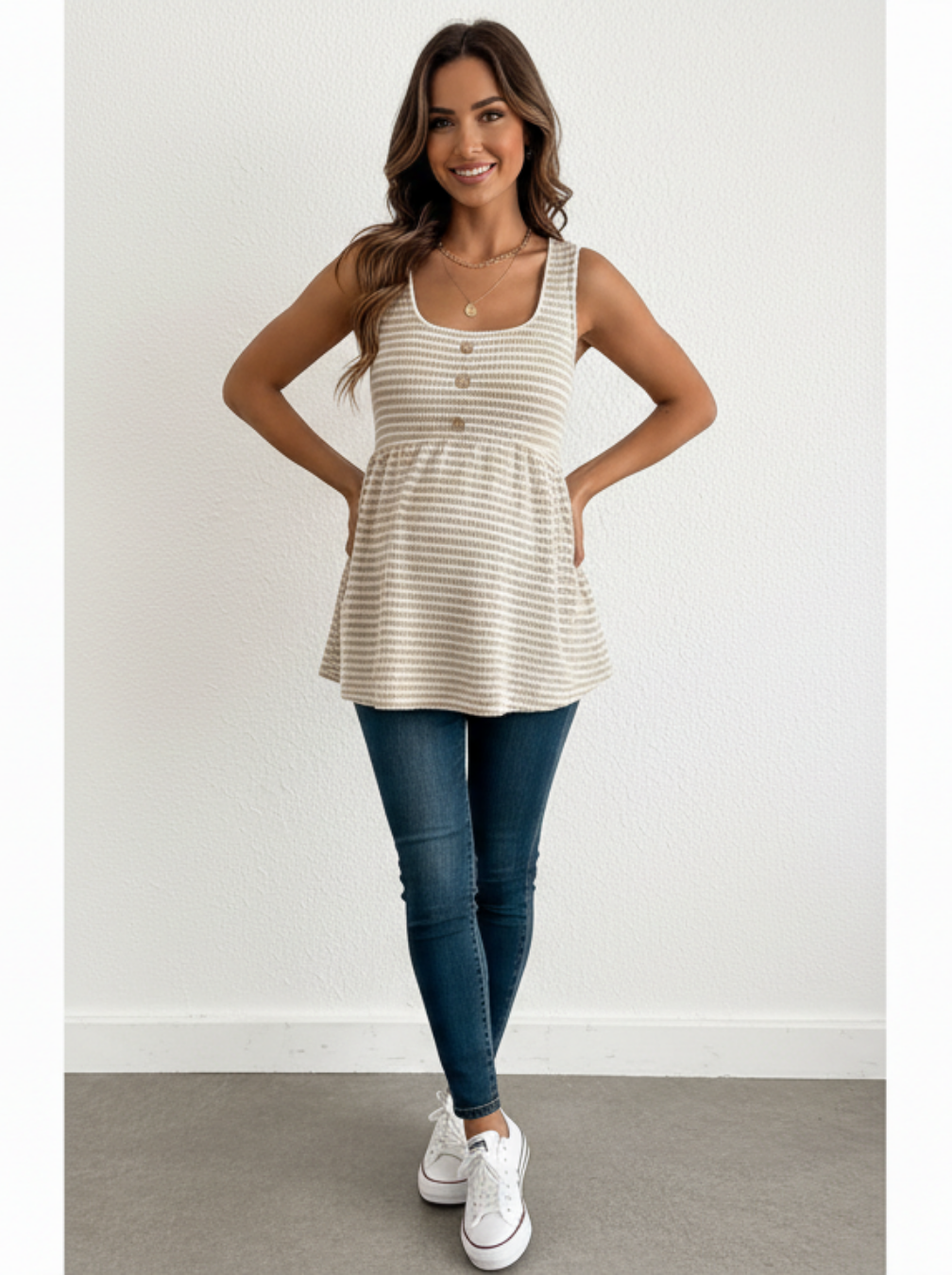 Cotton Maternity Tank Top - Sleeveless