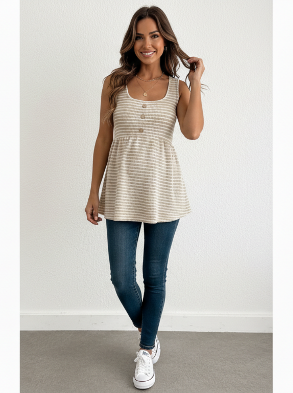 Cotton Maternity Tank Top - Sleeveless