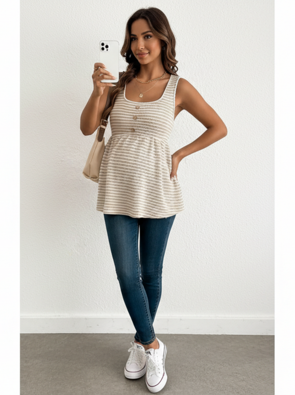 Cotton Maternity Tank Top - Sleeveless
