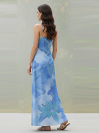 Floral Square Neck Dress - Long