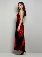 Floral Square Neck Dress - Long