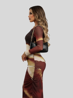 Maternity Bodycon Maxi Dress - Long Sleeve