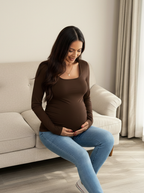 Cotton Maternity Frill T Shirts 3 Pack - Scoop Neck