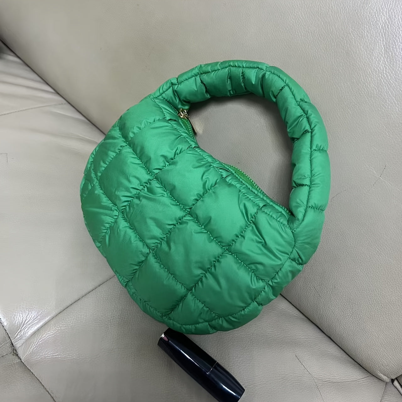 Women’s Down Quilted Handbag - Lightweight Padded Stylish Everyday Bag