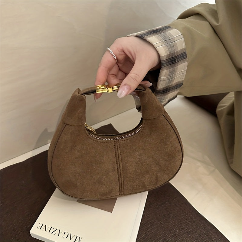 Women’s Soft Matte Fabric Shoulder Bag – Vintage Style Handbag