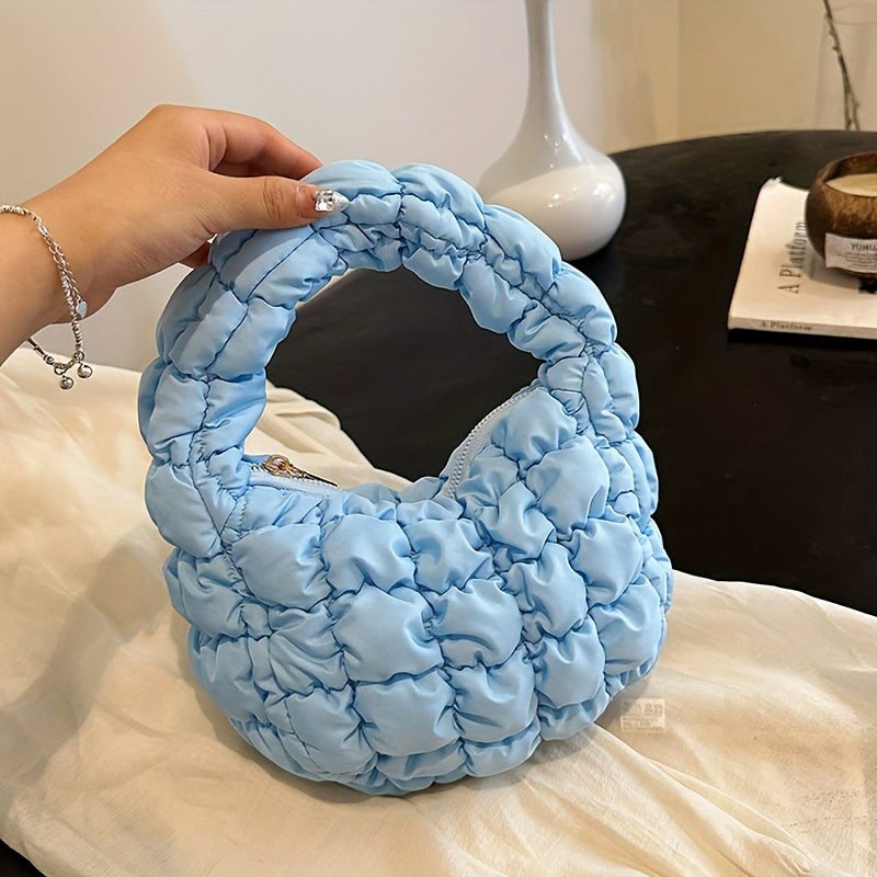 Women’s Down Quilted Handbag - Lightweight Padded Stylish Everyday Bag
