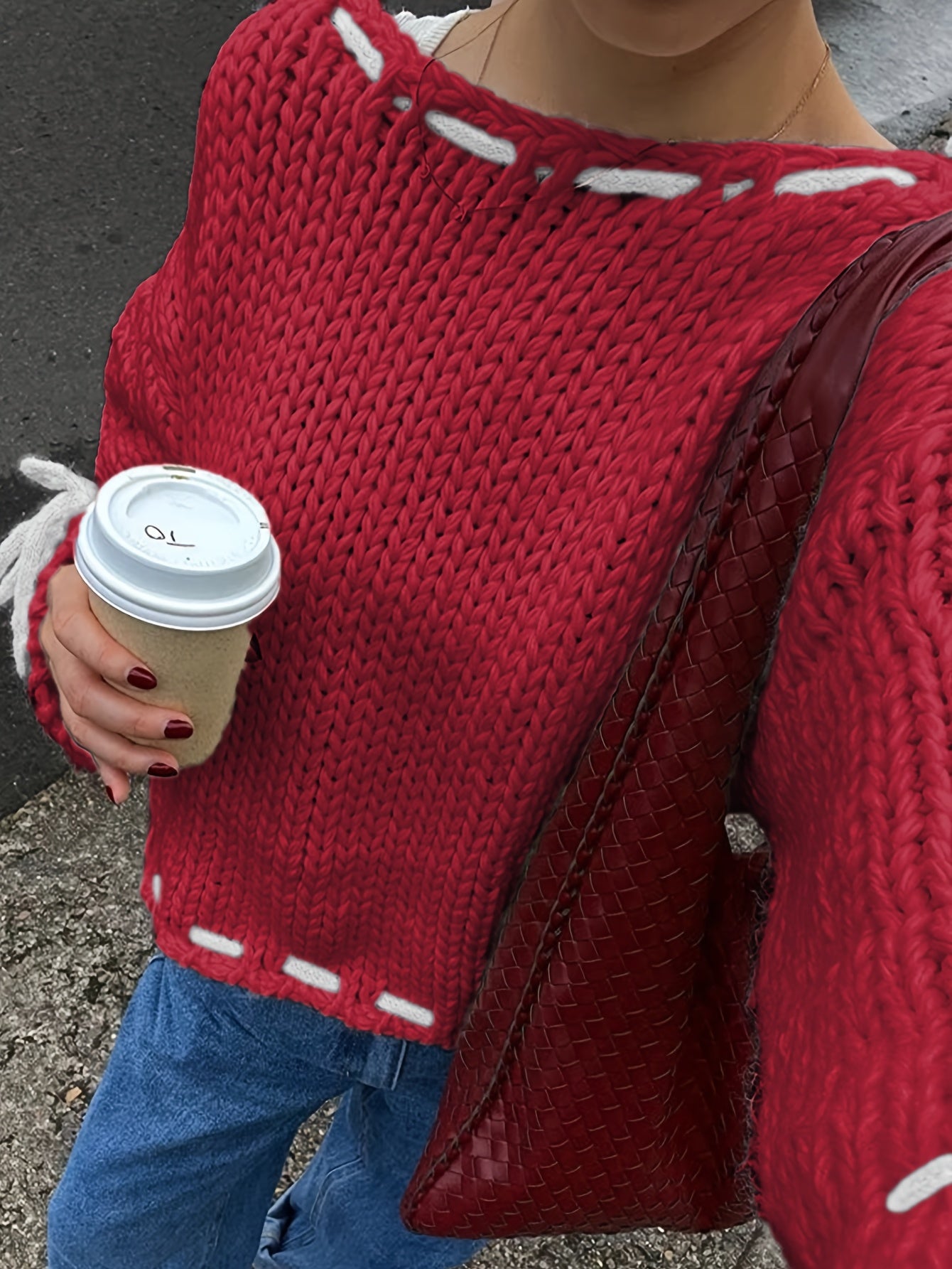 Cotton Pullover Sweater - Crew Neck