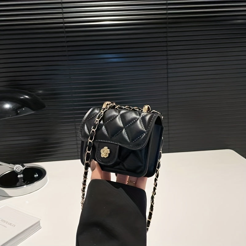 Women’s Diamond Crossbody Bag - Adjustable Strap Stylish Everyday Handbag