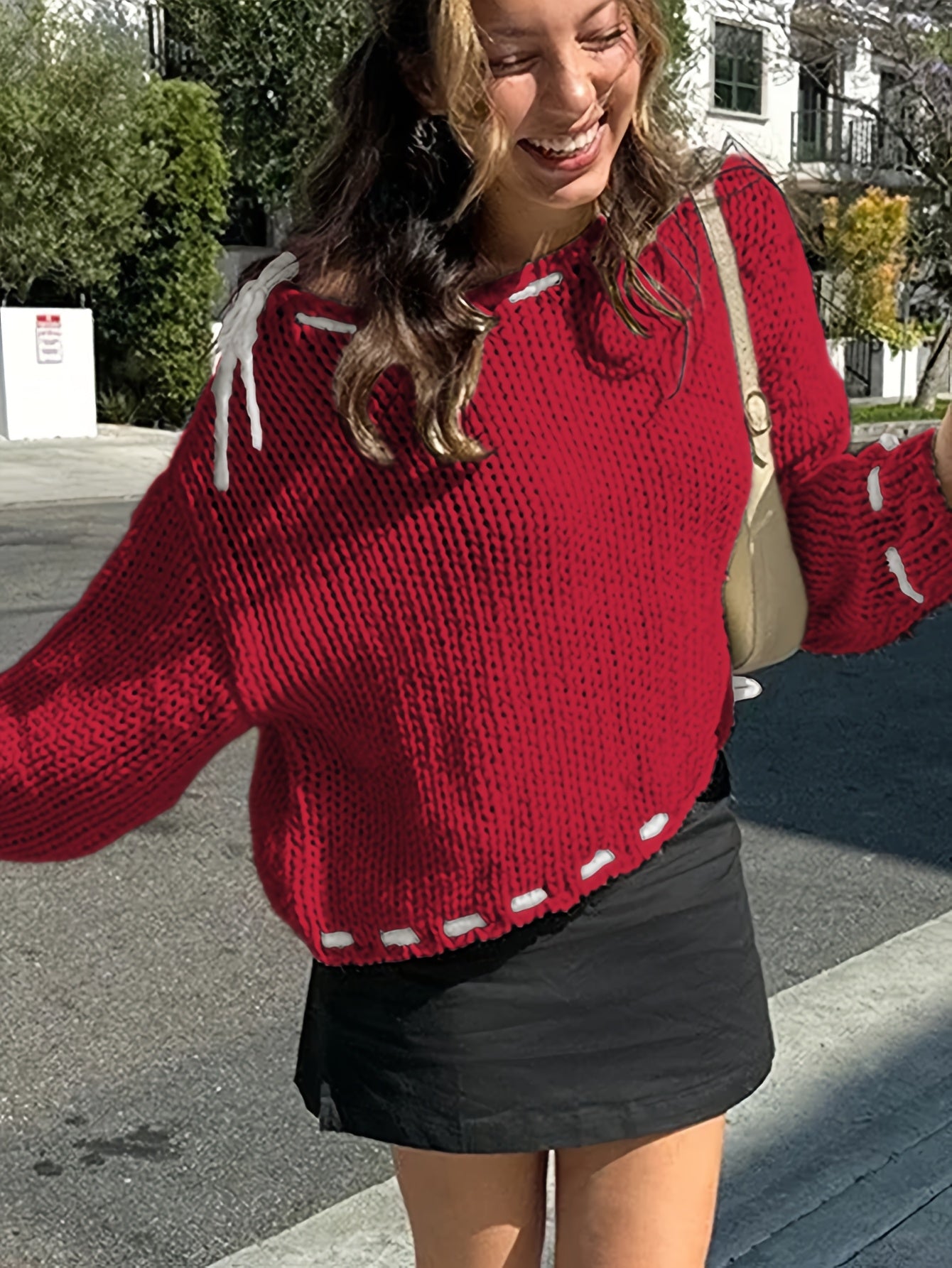 Cotton Pullover Sweater - Crew Neck