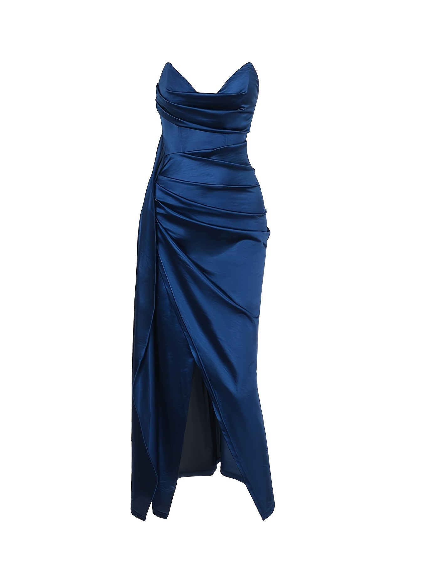 Chiffon Off Shoulder Midi Dress - Slit