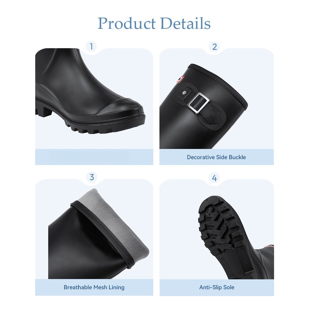 Black Leather Chelsea Boots - Chunky Sole