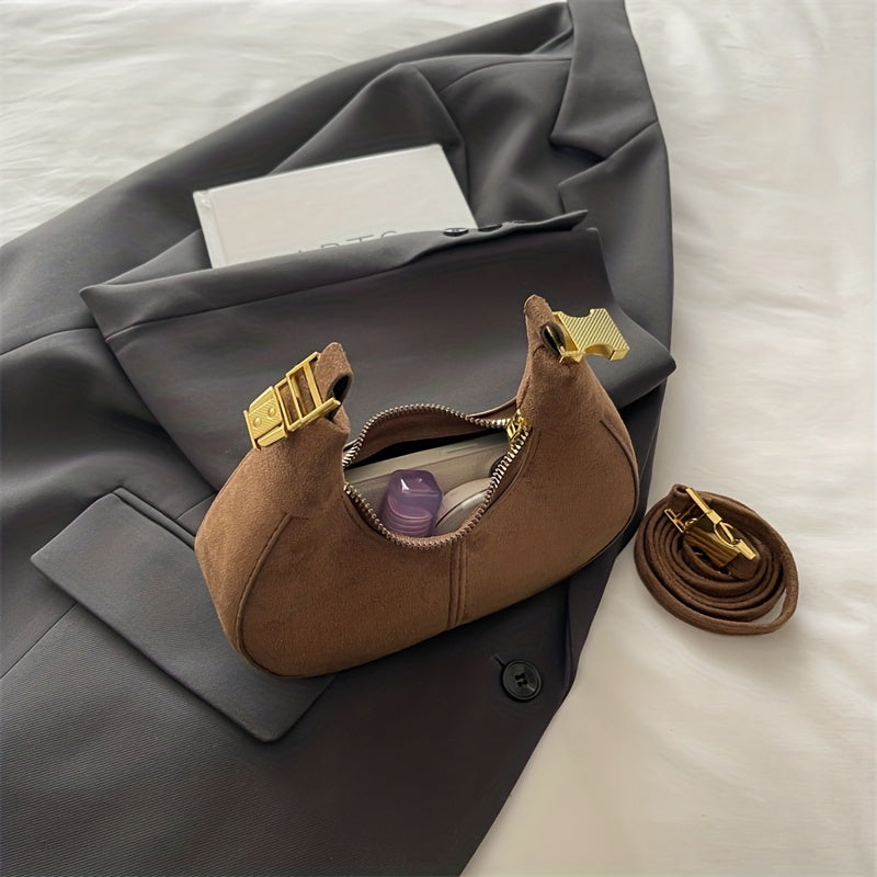 Women’s Soft Matte Fabric Shoulder Bag – Vintage Style Handbag