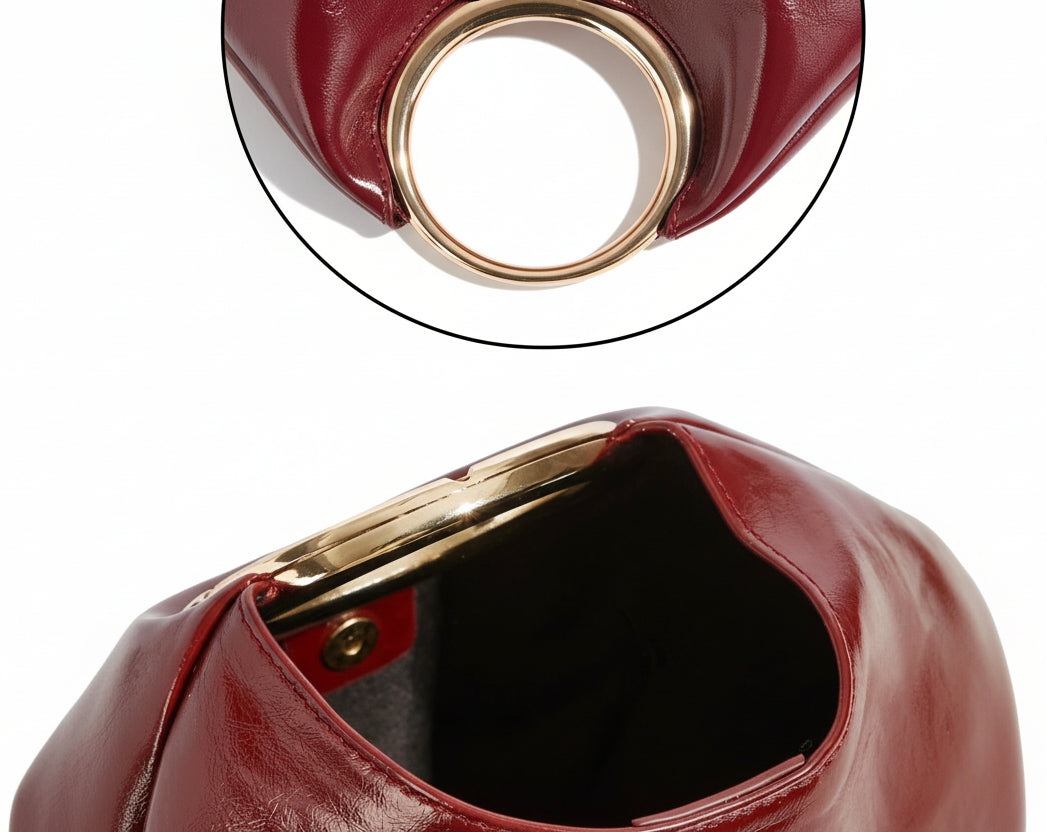 Women's Leopard Print Clutch Bag – Magnetic Closure Elegant Evening Handbag