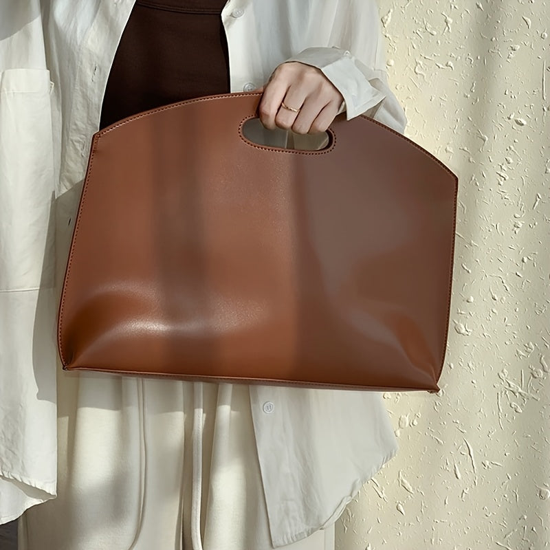 Women’s Leather Laptop Handbag - Professional Work Office Shoulder Bag