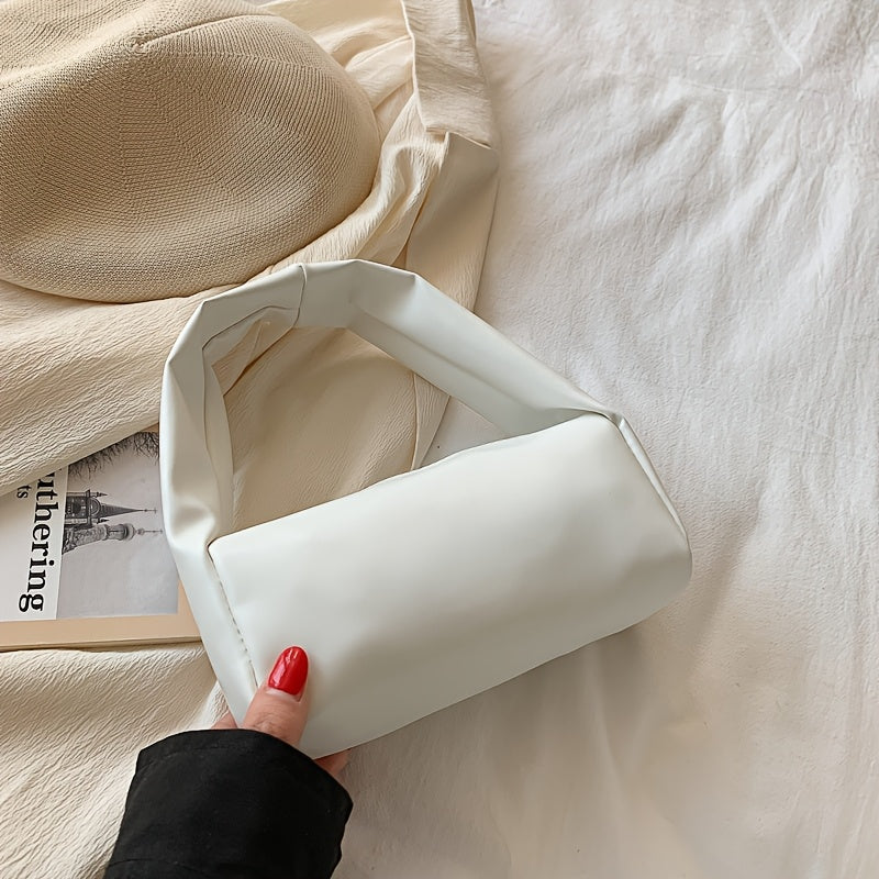 Soft Faux Leather Small Square Handbag - Compact Stylish Everyday Bag