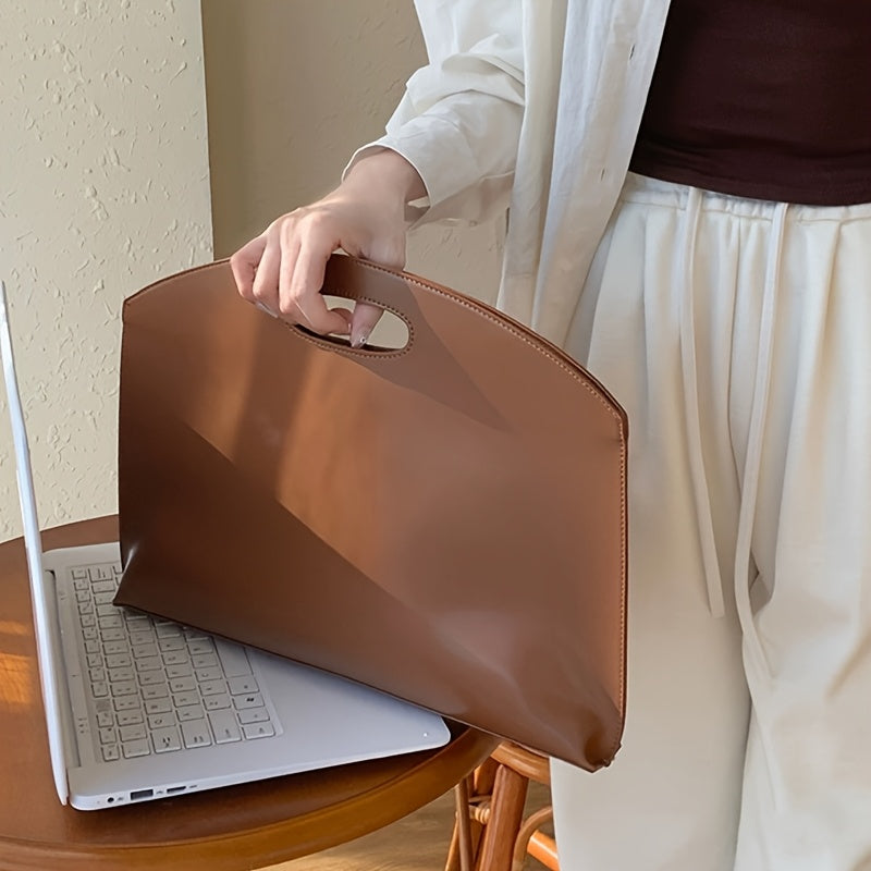 Women’s Leather Laptop Handbag - Professional Work Office Shoulder Bag