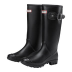 Black Leather Chelsea Boots - Chunky Sole