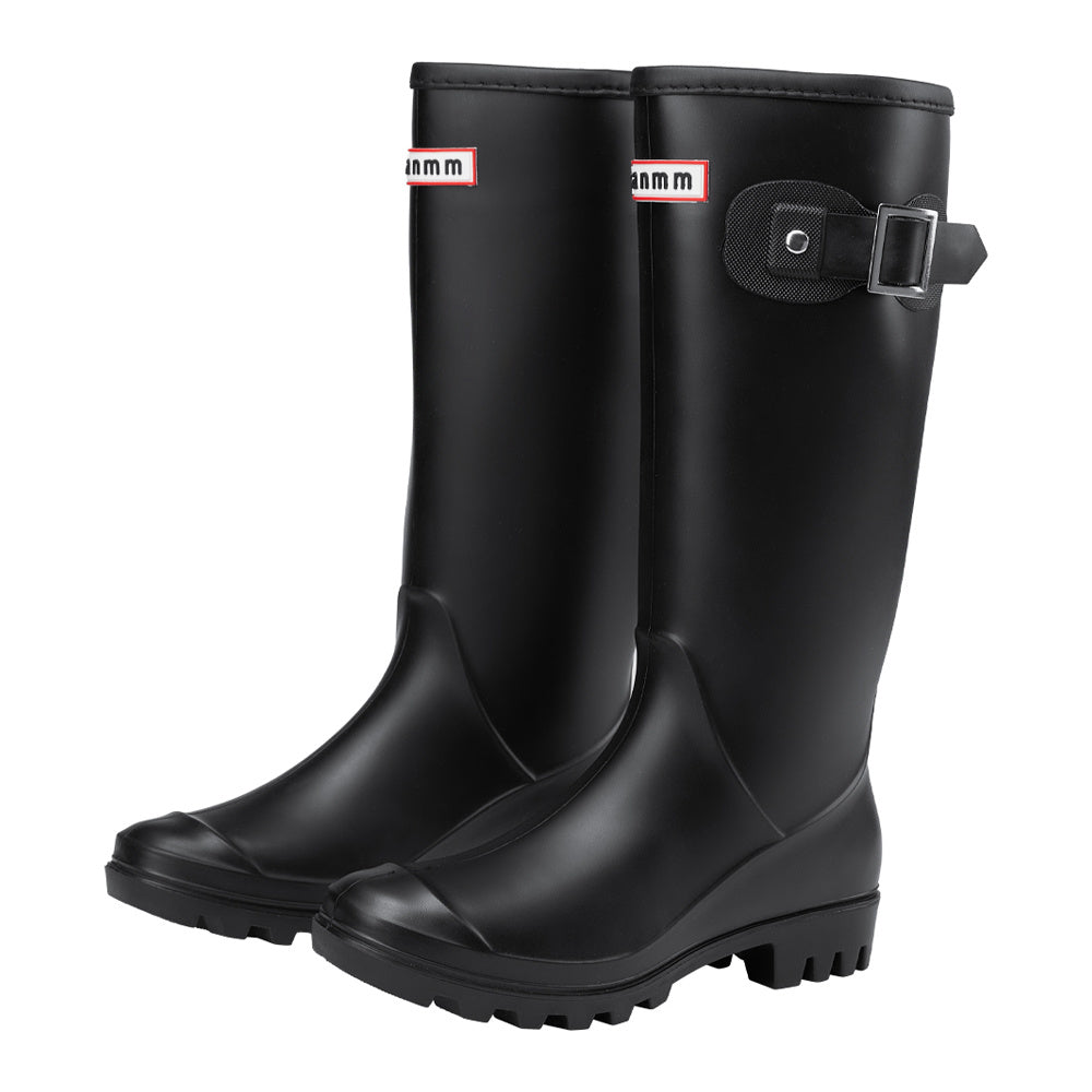 Black Leather Chelsea Boots - Chunky Sole